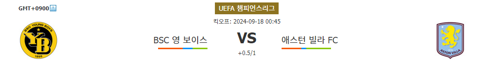 UEFA 챔피언스리그: BSC 영 보이스 vs 애스턴 빌라 FC, 승부를 가를 뜨거운 승부 예상