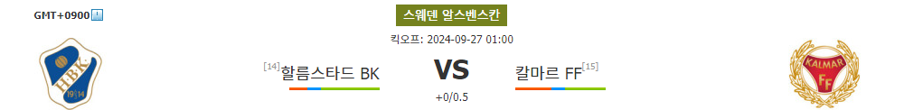 할름스타드 BK vs 칼마르 FF: 알스벤스칸 2024-09-27 경기 분석