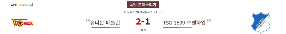 독일 분데스리가: 유니온 베를린 vs TSG 1899 호펜하임, 홈 이점을 앞세운 유니온 베를린의 승리가 예상되는 이유