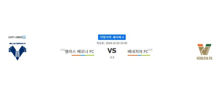 【해외분석픽】이탈리아 세리에 A 분석: 엘라스 베로나 FC vs 베네치아 FC – 홈팀의 승리가 예상되는 이유