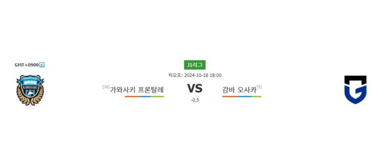 【해외무료픽】가와사키 프론탈레 vs 감바 오사카: 챔피언의 저력과 도전자의 기세, 승부의 향방은?