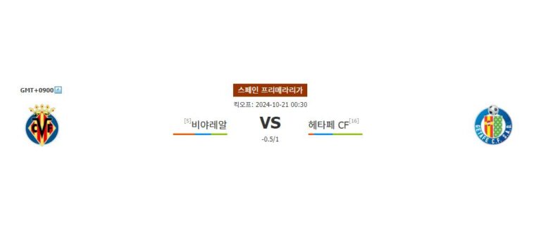 【와이즈토토픽】스페인 프리메라리가 분석: 비야레알, 헤타페 CF 꺾고 승리할까?