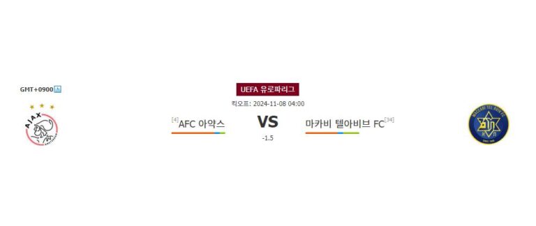 【안전놀이터추천】유로파리그, AFC 아약스의 홈 승리 예상: 마카비 텔아비브 FC와의 승부 전망