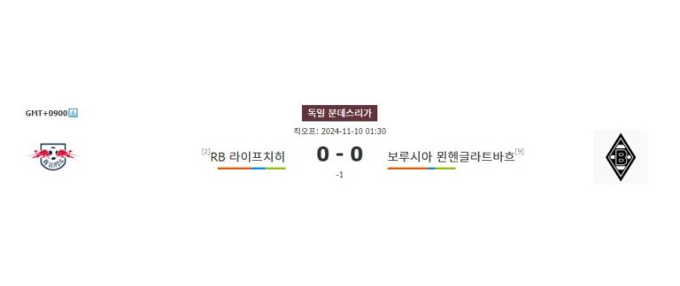 【무료토토분석】분데스리가 2024-11-10 분석: RB 라이프치히 vs 보루시아 묀헨글라트바흐, 홈팀의 승리가 예상되는 이유