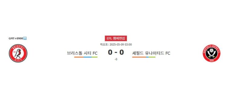 축구분석|브리스톨 시티 vs 셰필드 유나이티드: EFL 챔피언십 승부 예측 및 분석