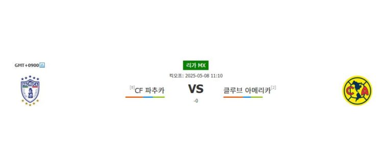 축구분석|리가 MX: CF 파추카 vs 클루브 아메리카 – 5월 8일 빅매치 승리 예측 분석