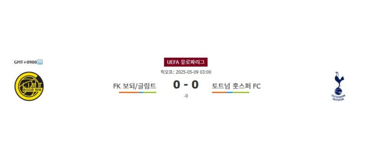 축구분석|유로파리그 2차전 분석: 보되/글림트 vs 토트넘, 홈 이점을 활용할 승부의 향방은?