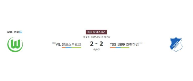 축구분석|분데스리가 분석: 벼랑 끝에 선 볼프스부르크, 호펜하임 원정 탈출 가능할까?
